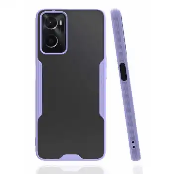 Oppo A96 Kılıf Platin Silikon - Lila