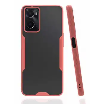 Oppo A96 Kılıf Platin Silikon - Pembe