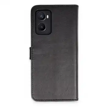 Oppo A96 Kılıf Trend S Plus Kapaklı Kılıf - Siyah