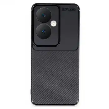 Oppo Reno 11f Kılıf Auto Focus Karbon Kapak - Siyah