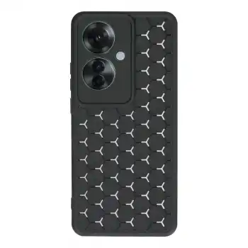 Oppo Reno 11f Kılıf Petek Silikon Kapak - Siyah