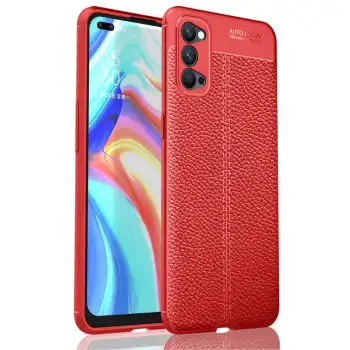 Oppo Reno 4 Pro Kılıf Auto Focus Kapak - Kırmızı