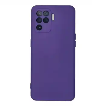 Oppo Reno 5 Lite Kılıf Nano İçi Kadife Silikon - Mor