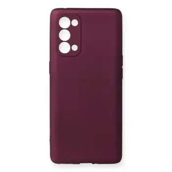 Oppo Reno 5 Pro Kılıf First Silikon - Mürdüm