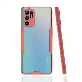 Oppo Reno 6 Kılıf Platin Silikon - Pembe