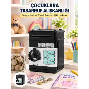 Otomatik Para Çeken Şifreli ATM Tasarımlı Kumbara
