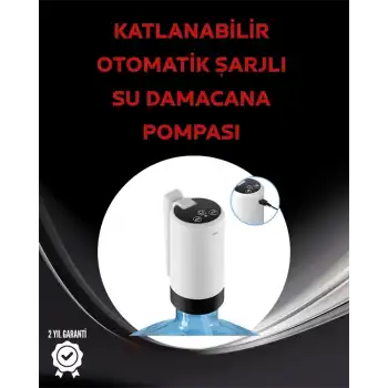 Otomatik Şarjlı Damacana Pompası Ev Ofis Kamp Kullanım