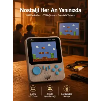Oyun Konsolu Retro Oyun Konsolu Tvye Bağlanabilir Taşınabilir