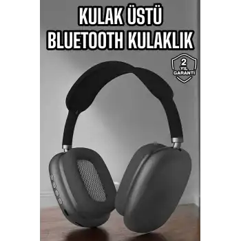 P9 Plus Hi-fi Ses Kalitesi Ayarlanabilir Mikrofonlu Bluetooth Kulaklık Siyah