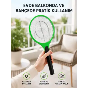 Pil ile Çalışan Elektronik Sinek Öldürücü – Çocuk ve Evcil Hayvan Dostu Tasarım