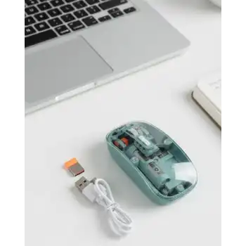 Pilli Kablosuz Mouse Bluetooth ve USB Uyumlu Sessiz Tıklama