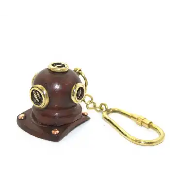 Pirinç Dalgıç Başlığı Anahtarlık 2140c