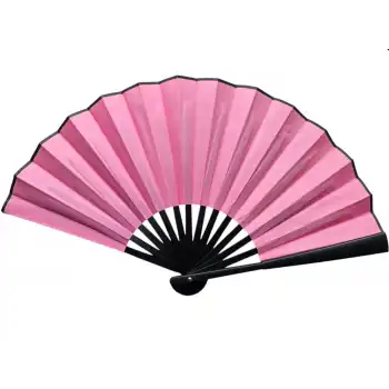 Plastik Kumaş Yelpaze 12li Pembe