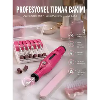 Protez Tırnak Manikür ve Pedikür Seti Elektrikli