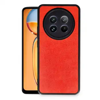 Realme 12 5g Kılıf Aras Deri Kapak - Kırmızı