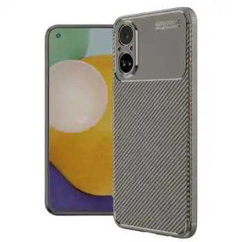 Realme 12 Lite Kılıf Auto Focus Karbon Kapak - Gri