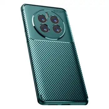 Realme 12 Pro Plus Kılıf Auto Focus Karbon Kapak - Koyu Yeşil