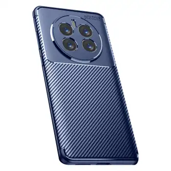 Realme 12 Pro Plus Kılıf Auto Focus Karbon Kapak - Lacivert