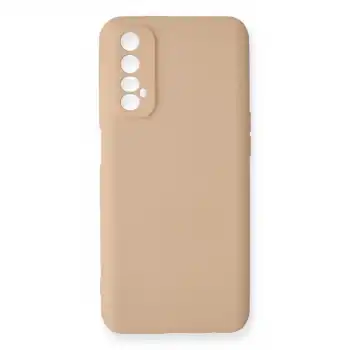 Realme 7 Kılıf Nano İçi Kadife Silikon - Pudra