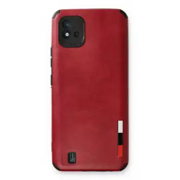 Realme C11 2021 Kılıf Loop Deri Silikon - Kırmızı