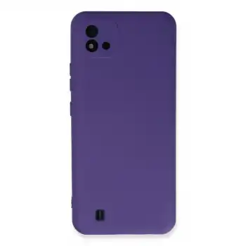 Realme C11 2021 Kılıf Nano İçi Kadife Silikon - Mor