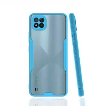 Realme C11 2021 Kılıf Platin Silikon - Mavi