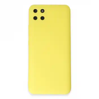 Realme C11 Kılıf Nano İçi Kadife Silikon - Sarı