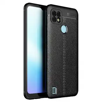 Realme C21 Kılıf Auto Focus Kapak - Siyah