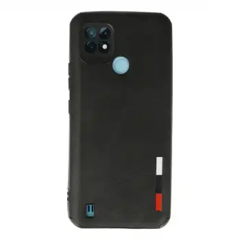 Realme C21 Kılıf Loop Deri Silikon - Siyah