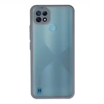 Realme C21 Kılıf Montreal Silikon Kapak - Gri