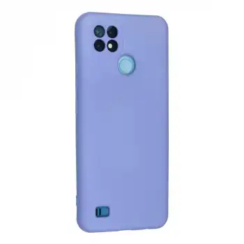 Realme C21 Kılıf Nano İçi Kadife Silikon - Lila