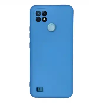Realme C21 Kılıf Nano İçi Kadife Silikon - Mavi