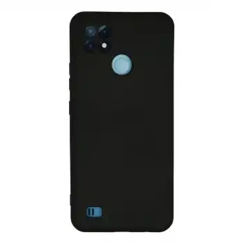 Realme C21 Kılıf Nano İçi Kadife Silikon - Siyah