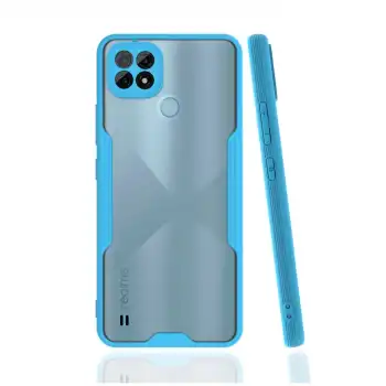 Realme C21 Kılıf Platin Silikon - Mavi