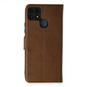 Realme C25 Kılıf Trend S Plus Kapaklı Kılıf - Taba