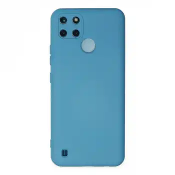 Realme C25y Kılıf Nano İçi Kadife Silikon - Mavi