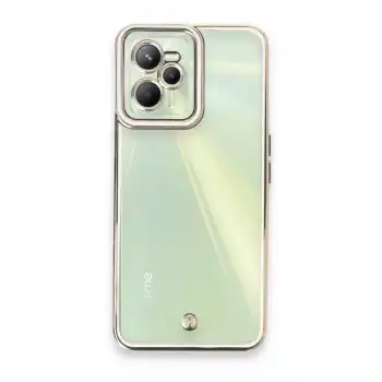 Realme C35 Kılıf Liva Lens Silikon - Beyaz
