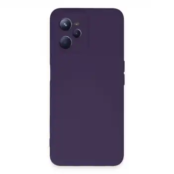 Realme C35 Kılıf Nano İçi Kadife Silikon - Mor