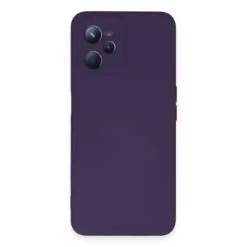 Realme C35 Kılıf Nano İçi Kadife Silikon - Mor