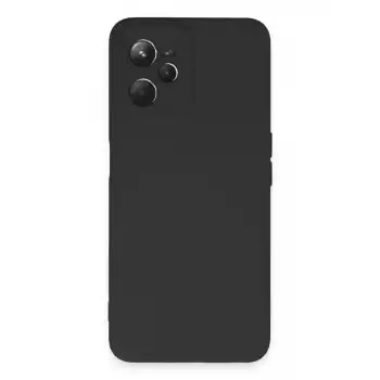 Realme C35 Kılıf Nano İçi Kadife Silikon - Siyah