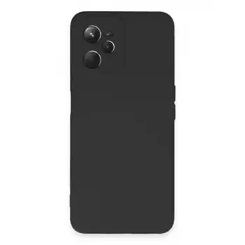 Realme C35 Kılıf Nano İçi Kadife Silikon - Siyah