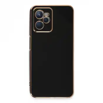 Realme C35 Kılıf Volet Silikon - Siyah