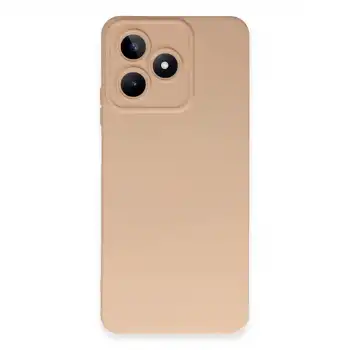 Realme C53 Kılıf Nano İçi Kadife Silikon - Pudra