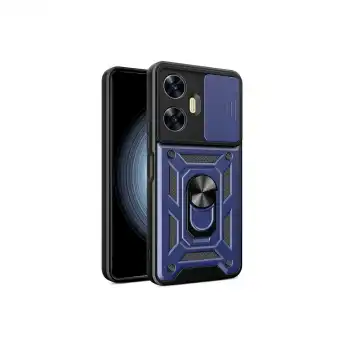 Realme C55 Kılıf Pars Lens Yüzüklü Silikon - Lacivert