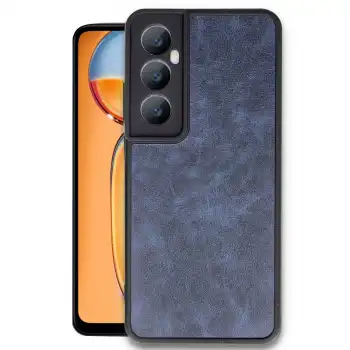 Realme C65 Kılıf Aras Deri Kapak - Lacivert