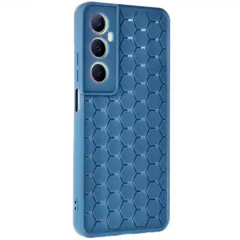 Realme C65 Kılıf Petek Silikon Kapak - Mavi