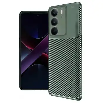 Realme C75 4g Auto Focus Karbon Kapak - Koyu Yeşil