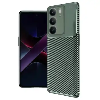 Realme C75 4g Auto Focus Karbon Kapak - Koyu Yeşil