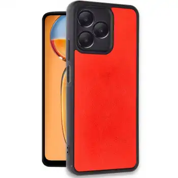 Realme Note 50 4g Kılıf Aras Deri Kapak - Kırmızı