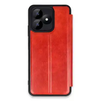 Realme Note 50 4g Kılıf Flip Cover - Kırmızı